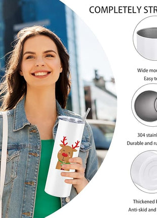 4 Pack 20 Oz Straight Skinny Tumblers,Individually Gift Boxed Stainless Steel Slim Skinny Tumbler Set Bulk, 20 Oz Insulated Slim Thin Travel Tumbler Cup for Diy, White