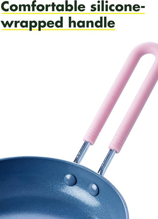 GreenPan Mini Healthy Ceramic Nonstick, 5" Round Egg Pan, PFAS-Free, Dishwasher Safe, Stay Cool Handle, Pink