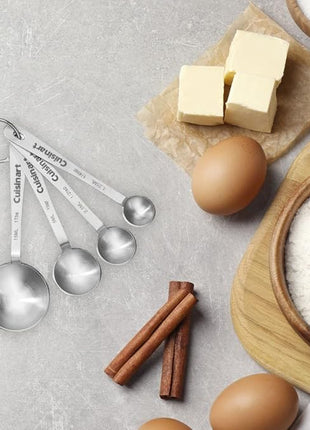 Cuisinart CTG-00-SMP Stainless Steel Measuring Spoons, Set of 4,Silver