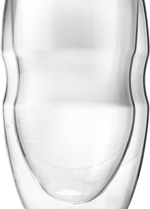 Ozeri Serafino Double Wall Insulated Beverage and Coffee Glasses, 8-Ounce, Set of 4