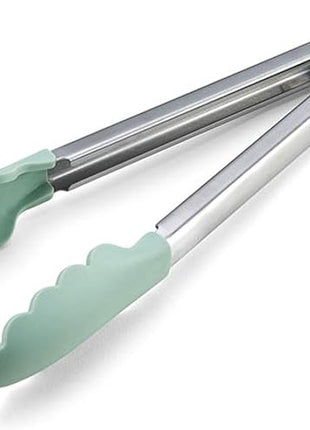 KitchenAid Gourmet Silicone-Tipped Stainless Steel Tongs, 12 Inch, Pistachio