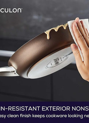 Circulon Symmetry Dishwasher Safe Hard Anodized Nonstick Cookware Pots and Pans Set, 11-Piece, Chocolate