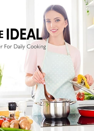 Wooden Spoons for Cooking 9 Pieces Set, TeakWooden Kitchen Utensil Set, Wooden Cooking Utensils Spoons, Spatulas, Heat-Resistant, Lightweight & Durable, Perfect for Non-Stick Cookware