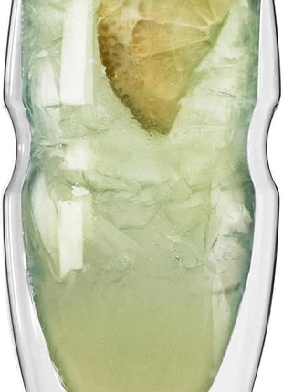 Ozeri Serafino Double Wall Insulated Beverage and Coffee Glasses, 12-Ounce, Set of 2