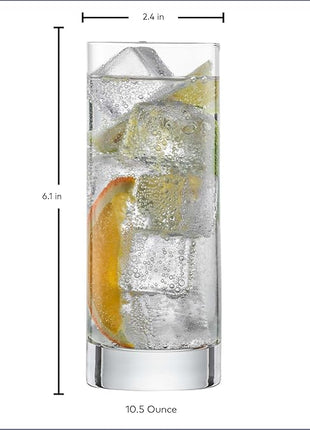 ZWIESEL GLAS Paris Long Drink Glass 11 Ounce (Set of 6), Drinking Glasses for Long Drinks, Dishwasher-Safe Tritan Crystal Glasses, Made in Germany