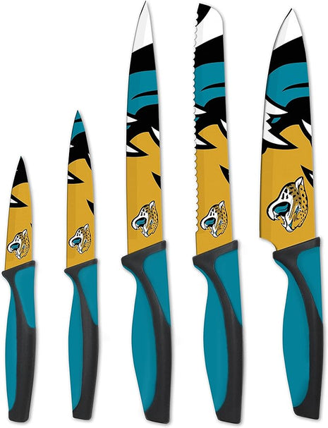 The Sports Vault NFL Jacksonville Jaguars 5-Piece Kitchen Knife Set