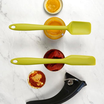 RSVP International Ela's Favorite Silicone Spatula, Green, 8" | BPA-Free Silicone | Scrape Batters, Flip Eggs, Ice Cakes, & More | Dishwasher Safe & Heat Resistant | Cooking, Baking & More