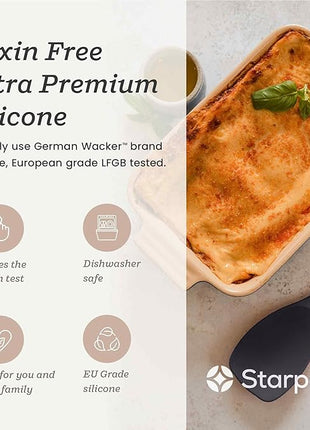 Starpack 'The All Rounder' Premium Silicone Spoonula - Heat Resistant to 600F - Silicone Spoonula Spatula - Kitchen Spoon Spatula (Stormy Grey)