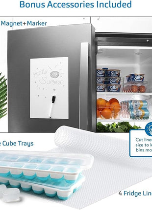 STORAGEBUD Fridge Organizer - 8 Pieces refrigerator organizer bins - Pantry Organization and Storage for Fridge & Refrigerator- BPA Free Freezer Organizer Bins