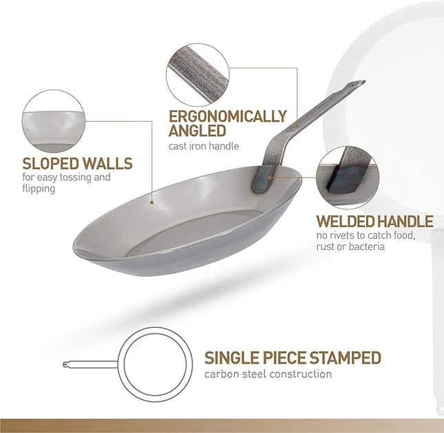 Matfer Bourgeat Black Carbon Steel Frying Pan, 17 3/4"