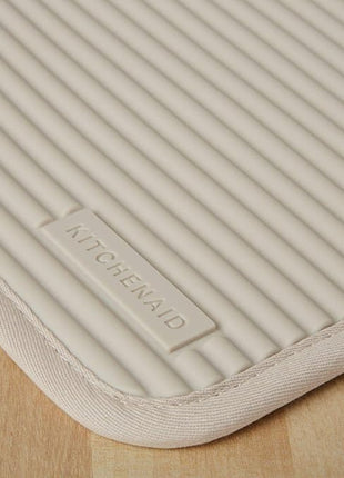 KitchenAid Ribbed Soft Silicone Pot Holder 2-Pack Set, Milkshake Tan, 7"x9"