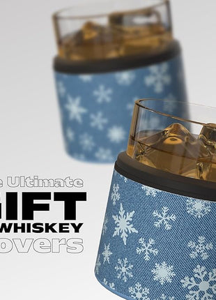 asobu Whiskey Sleeve Glass – Insulated Bourbon Tumbler with Premium Rocks Glass, BPA-Free, Double-Wall Stainless Steel, Keeps Drinks Cold Longer, 10.5oz