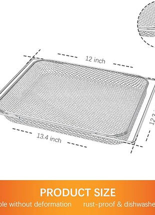 Air Fryer Oven Basket Replacement Baking Trays for Ninja Foodi SP201 SP301 SP351 Series Dual Heat Air Fryer Oven, Mesh Basket，Air Fryer Accessories for Ninja Foodi Air Fry Oven
