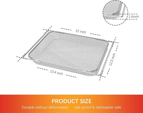 Air Fryer Oven Basket Replacement Baking Trays for Ninja Foodi SP201 SP301 SP351 Series Dual Heat Air Fryer Oven, Mesh Basket，Air Fryer Accessories for Ninja Foodi Air Fry Oven