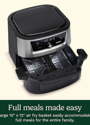 Cuisinart Air Fryer, 9-Quart Basket Stainless Steel Fryer Oven with 6 Presets to Roast, Bake, Broil, Air Fry, Dehydrate and Keep Warm, Dishwasher-Safe Parts, Quick & Easy Meals, AIRX-221, Black