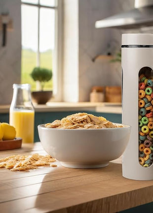 Home Basics Retro Kitchen Canisters For Countertop (4 Piece Set) Grey Glass with Metal Finish; See-Through Windows; Great For Flour, Coffee, Sugar, Dry Ingredients, Snacks