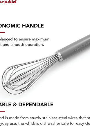 KitchenAid Classic Utility Whisk, 10.5-Inch, Gray