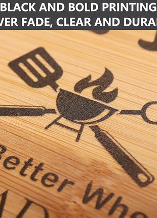 Grill Grilling Gifts for Dad, BBQ Cutting Board, King Of The Grill, Father's Day Gifts For Dad, Best Dad Ever Gift For Father