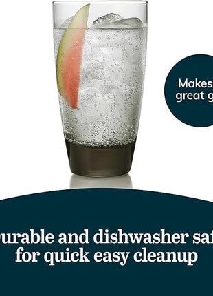 Libbey Classic Smoke Tumbler Glasses, Set of 12