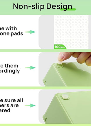 Vtopmart 25 PCS Plastic Drawer Organizers Set, 4-Size Versatile Bathroom and Vanity Drawer Organizer Trays, Storage Bins for Makeup, Bedroom, Kitchen Gadgets Utensils and Office