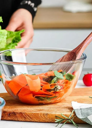 Wooden Spoons for Cooking Non-Stick Kitchen Pan Toolset 5 PCS Set,Natural Kitchen Utensils Spatula, Wooden Cooking Utensils Spoons, Fried Spatula and Salad Fork, Pasta Spoon, Wooden Spoon Set