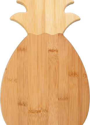 Totally Bamboo Pineapple Shaped Bamboo Wood Cutting Board and Charcuterie Board, 14-3/8" x 7-1/2"