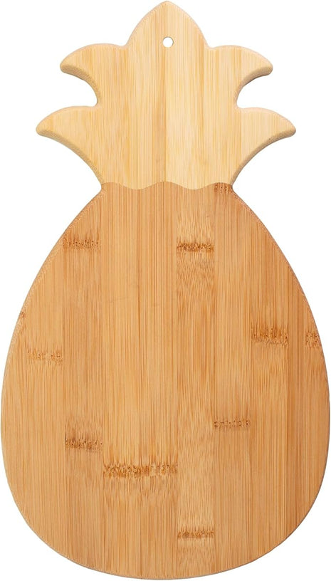 Totally Bamboo Pineapple Shaped Bamboo Wood Cutting Board and Charcuterie Board, 14-3/8" x 7-1/2"