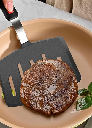 Tenta tenta kitchen Silicone Fish Spatula Turner Wide Pancake Spatulas for Nonstick Cookware Pans Omelette Egg Spatula 600°F Heat-Resistant Kitchen Silicone Utensils