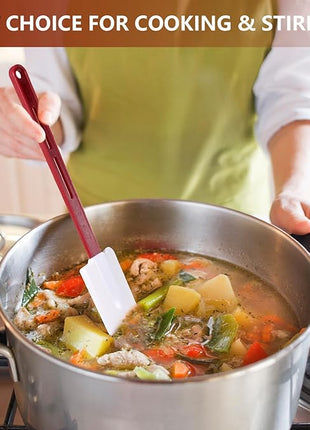 Norme 4 Pcs High Temp Silicone Spatulas Heat Resistant Rubber Spatula Commercial Silicone Scraper with Handle for Kitchen Cook Baking Mixing Utensil, Dishwasher Safe (14 Inch)