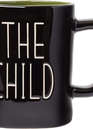 Silver Buffalo Star Wars Mandalorian The Child Wax Resist Ceramic Pottery Mug, 24.5 Ounces