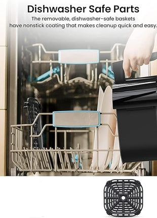 5QT Air Fryer with Touchscreen & View Window - 8-In-1 Digital Airfryer, Oil-Free Cooking, Timer Control, Compact Air Fryer for Home/Kitchen/Dorm Use