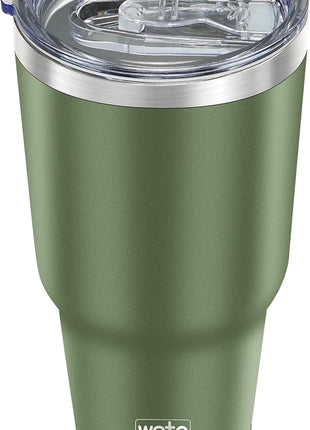WETOWETO 30oz Tumbler, Stainless Steel Vacuum Insulated Water Coffee Tumbler Cup, Double Wall Powder Coated Spill-Proof Travel Mug Thermal Cup for Home Outdoor (Army Green, 1 Pack)