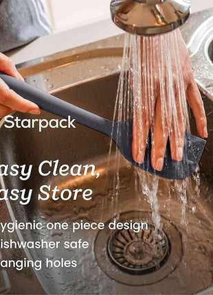 Starpack 'Scrape & Stir' Silicone Spatula Set (2 Pcs) - Heat Resistant Spatulas Set 600°F - Food Grade Kitchen, Nonstick Baking and Cooking Spatulas - LFGB Grade Rubber Spatula Set