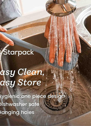 Starpack 'The All Rounder' XL Premium Silicone Spoonula Spatulas - Up to 600°F Heat Resistant Spatula Spoons - Best Silicone Spoonulas - Rubber Spatula Spoons - Kitchen Spoon Spatulas for Cooking