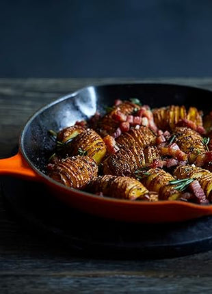 Le Creuset Enameled Cast Iron Signature Iron Handle Skillet, 10.25", Flame