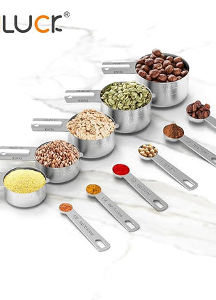 TILUCK Stainless Steel Measuring Cups & Spoons Set, Cups and Spoons,Kitchen Gadgets for Cooking & Baking (11)