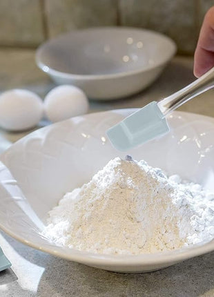 Mini Spatulas Set - 10 Piece Heat Resistant Silicone Spatula - Pro-Grade Multipurpose Kitchen Tool for Baking, Cooking, Mixing, and More - Non-Stick, Dishwasher Safe Bright and Small Spatula - Gray