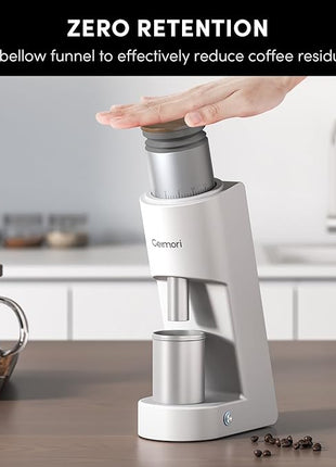 Burr Coffee Grinder,Wirsh Electric Single Dose Coffee Grinder Geimori GU38 with 38mm 6-Core Conical Burr,Stepless Adjustment for Espresso,Drip,French Press,Cold Brew,Bellows Included.