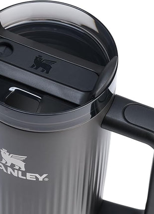 STANLEY Quencher H2.0 Tumbler with Handle and Straw 30 oz | Flowstate 3-Position Lid | Cup Holder Compatible for Travel | Insulated Stainless Steel Cup | BPA-Free | Fluted Black