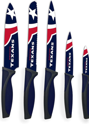 The Sports Vault NFL Houston Texans 5-Piece Kitchen Knife Set
