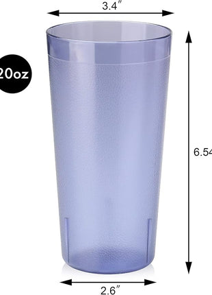 New Star Foodservice | Restaurant-Grade Beverage Tumblers (Blue (Set of 12), 20 oz)
