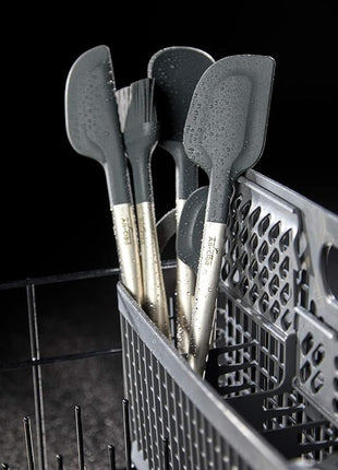 All-Clad Specialty Silicone Kitchen Gadgets Spatula Kitchen Tools, Kitchen Hacks Silver, Stainless Steel and Black