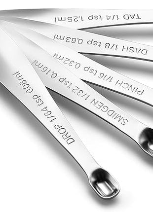 Spring Chef Stainless Steel Measuring Spoons Set of 13 with Leveler, Metal Teaspoon & Tablespoon Measuring Spoons for Cooking & Baking, Fits in Spice Jars, Kitchen Gadgets for Dry & Liquid Ingredients