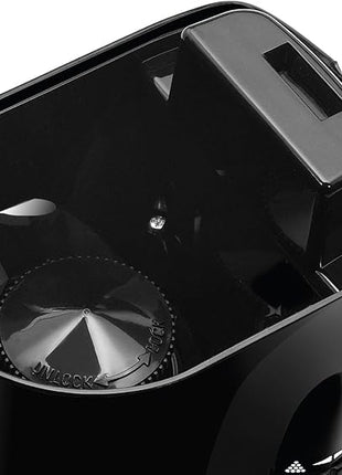 Chefman Coffee Grinder Electric Burr Mill - Freshly Grinds Up to 2.8oz Beans, Large Hopper with 17 Grinding Options for 2-12 Cups, Easy One Touch Operation, Cleaning Brush Included, Black