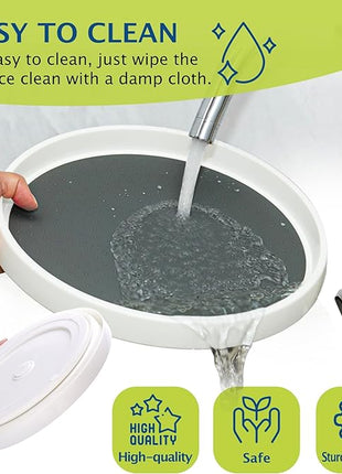 Set of 6, 10 Inch Non-Skid Lazy Susan Turntable, Lazy Susan Organizer for Cabinet, Pantry Organization, Kitchen Storage, Bathroom Sink Cabinet, Refrigerator, Countertop, Spice Rack (6 Pack 10 in)