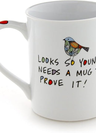 Our Name is Mud “Young Grandma” Cuppa Doodle Porcelain Mug, 16 oz.