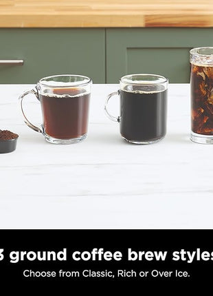 Ninja Espresso & Coffee Maker & Barista System, 3 Espresso Brew Styles, Single-Serve Coffee & Nespresso Capsule Compatible, Built-in Frother, Espresso, Cappuccino & Latte Maker, Black, CFN601