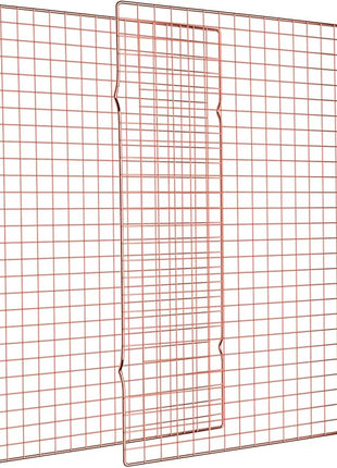 Briout Cooling Rack for Baking, 2-Pack 16x10 Inches Baking Rack, Thick Wire Cookie Rack for Cooking, Roasting, Grilling, Drying, Oven Safe, Fits Half Sheet Pan, Rose Gold