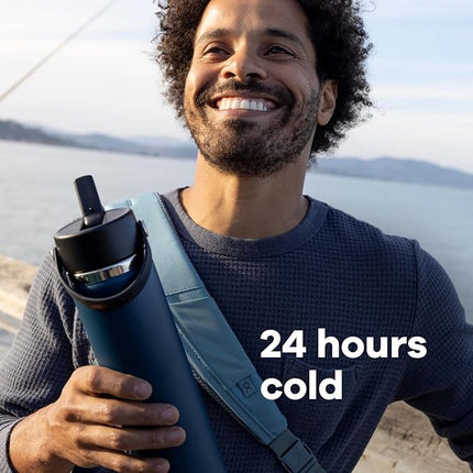 Hydro Flask 40 Oz Wide Flex Straw Cap Bottle - Insulated Stainless Steel - Wide Straw Lid, Non Spill, Leakproof in Berry