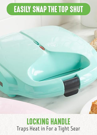 GreenLife Pro Electric Panini Press Grill and Sandwich Maker, Healthy Ceramic Nonstick Plates,Easy Indicator Light, PFAS-Free, Turquoise